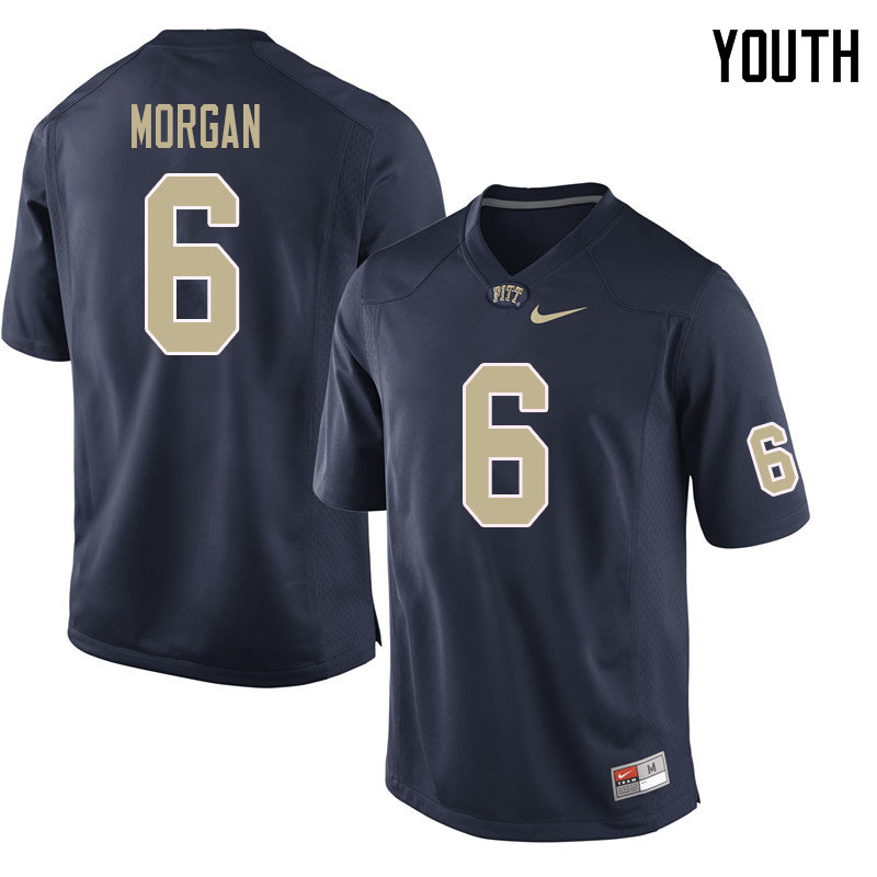 Youth #6 John Morgan Pittsburgh Panthers College Football Jerseys Sale-Navy